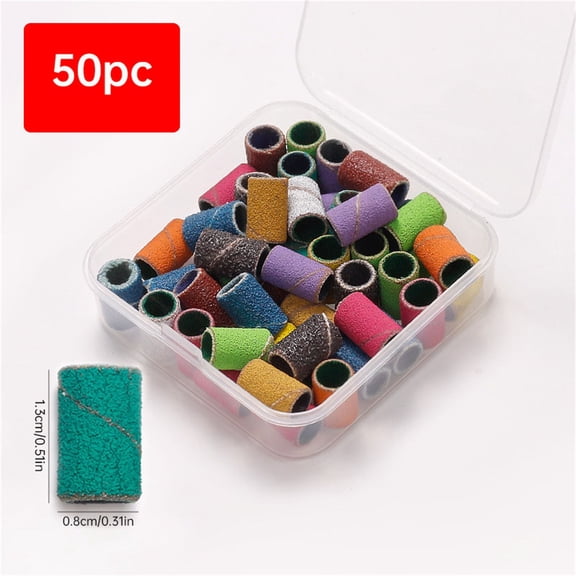 Nail Sanding Bands 50Pcs - Sanding Bands for Nail Drill Portable Nail Strap Set Multicolor Coarse Fine Grit Sand Set 80#120#180#240# Manicures and Pedicures, Nail Tools, Nail File, Easter, St.