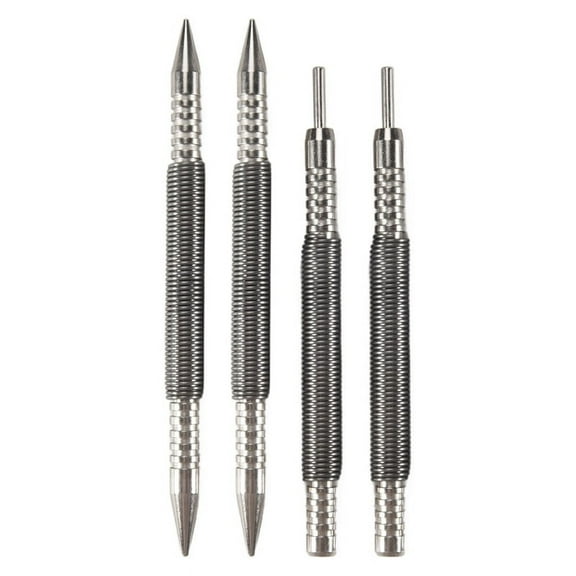 Nail Set and Hinge Pin Tool Dual Head Nail Punch Hinge Pin Removal Tool Hammerless Spring Punch Set Spring Nail Setter