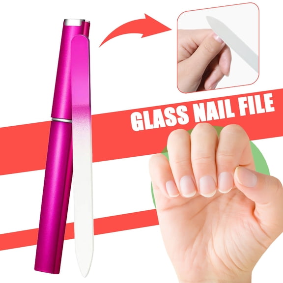Nail Shaper - Advanced Glass Nail File - Crystal Nail with Protective Case, Durable Nano Glass Nail Filer, Smooth Nail File for Natural Nails, Portable Nail Care Tool, Gift for Women