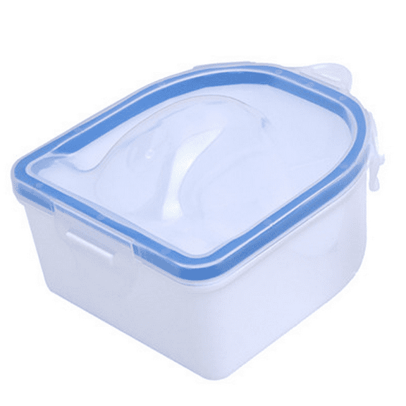 Nail Soaking Bowl Nail Soak Tray with Nail Polish Remover Tools Manicure Bowls with Cuticleblue double foam hand bowl