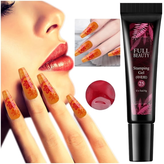 Nail Stamping Polish, 8Ml 1916-25 - Nail Stamping Gel, Uv Led Gel for Plate Transfer, 8Ml, Nail Polish Easter Mother'S Day Nail Care Makeup Organizers