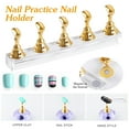 thumbnail image 1 of Nail Stand Acrylic Nail Art Display Stand Practice Nail Holder for Painting Nails Magnetic Practice Stands for DIY Salon Supplies (Gold), 1 of 6