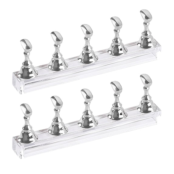 Nail Stands Acrylic Nail Art,Press on Nail Stand Nail Tips Practice Holder Reusable Adhesive Putty for DIY Painting
