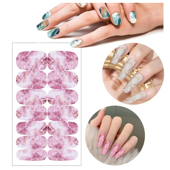 Nail Stickers Art Nail 3D Glitter Self-Stick Full Wraps Fashion Polish For Stunning Manicure