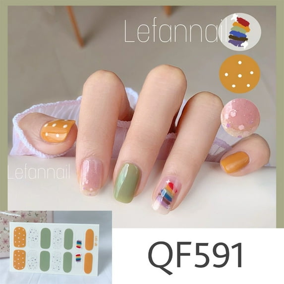 Nail Stickers Cartoon Art Full Nail Design Frosted Stickers for Manicure and Enthusiasts