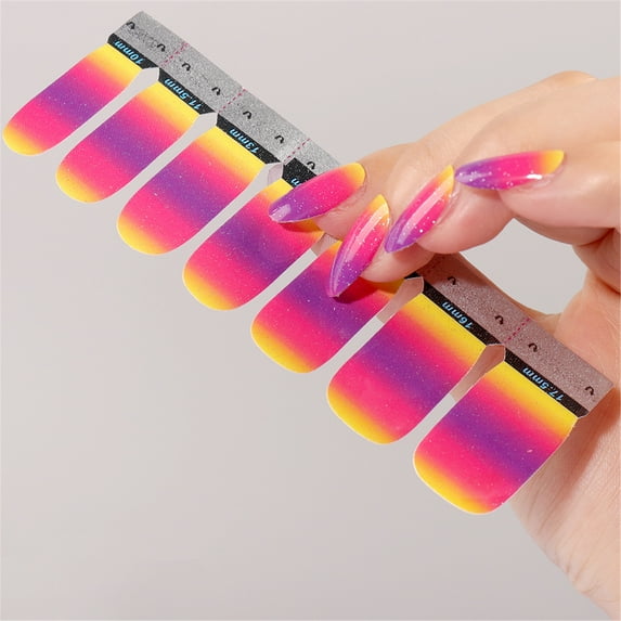 Nail Stickers Color Nail Polish Strips Wraps DIY Decals Beauty Full Cover for Stunning