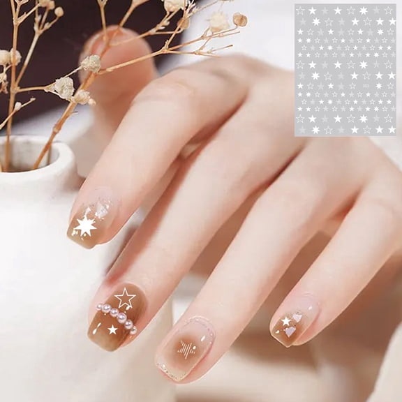 Wild Stamping English Star Nail Stickers DIY Art Decals for Salon Manicure