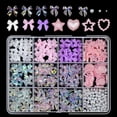thumbnail image 1 of Nail Stickers, Decorative Nail Art Accessories, DIY Nail Decorations for Handicrafts and Scrapbooking, Multi-Shape Nail Decals, Suitable for Nails, Crafts, Gift Packaging, and Party Decorations, 1 of 4