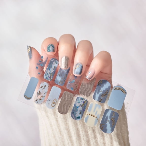 Nail Stickers Factory Direct Sales Bronzing Laser 3d Cross-border High Quality Nails