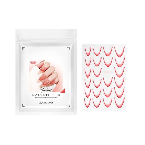 Nail Stickers French Gradient Easy Decoration Long Lasting Colorful