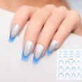 thumbnail image 1 of Nail Stickers French Tip Gradient Crescent Smile Line Thin Self-Adhesive Manicure Stencils for DIY Nail Art, 1 of 8