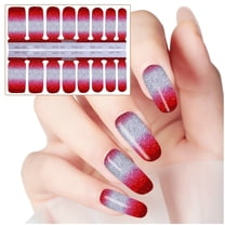 Full Self- Nail Stickers Glitter Gradient Decal Polish Sets for Girls and Women Manicure Art Design