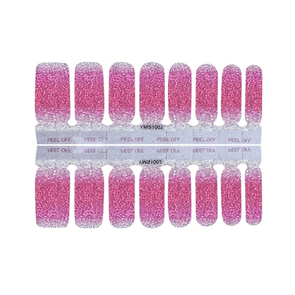Siquannnn Nail Stickers Glitter Gradient Color Full Wraps Polish Stickers Decal Strips Self-Ashesive Nail Sticker Sets For Women Girls Strong Nails