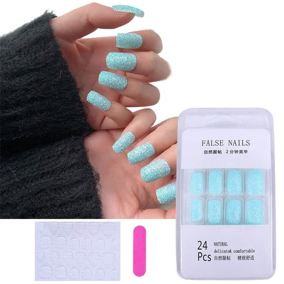 Nail Stickers Gorgeous Finished Nail Patch Candy Glitter Style 24pcs Product