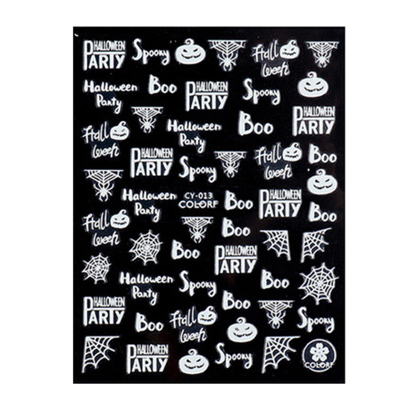 Nail Stickers Halloween Luminous Nail Art Stickers,Glow In The Dark