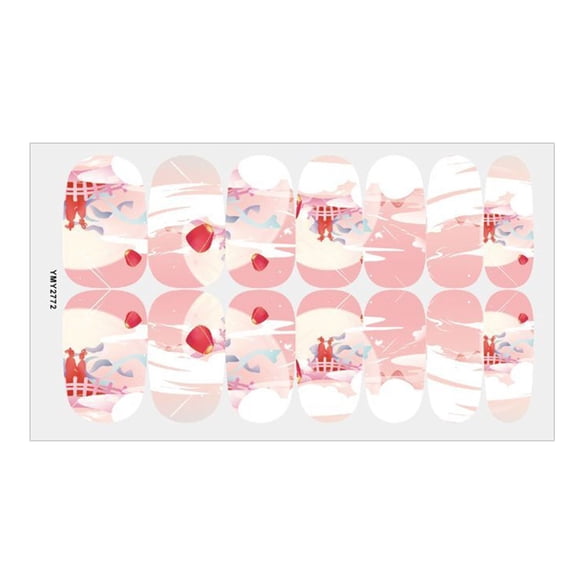 Sugar Nail Stickers Gel Nails Stickers Cool Nails for Teenagers Nail Stickers Pink Style Full Wraps Polish Stickers Self-Ashesive Nail Sticker Sets For Women Girls