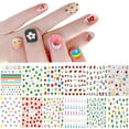 thumbnail image 1 of Nail Stickers for Women and Little Girls - 12 Sheets 3D Self-Adhesive DIY Nail Art Decoration Set Including Flowers Leaves Animals Plants Fruits Nail Decals for Woman Kids Girls SF1, 1 of 3