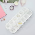 thumbnail image 1 of Nail Storage Box, Art Organizer, 12 Compartment Transparent Empty Box for Rhinestones Glitter, Portable Jewelry Case, 1 Count, 1 of 9