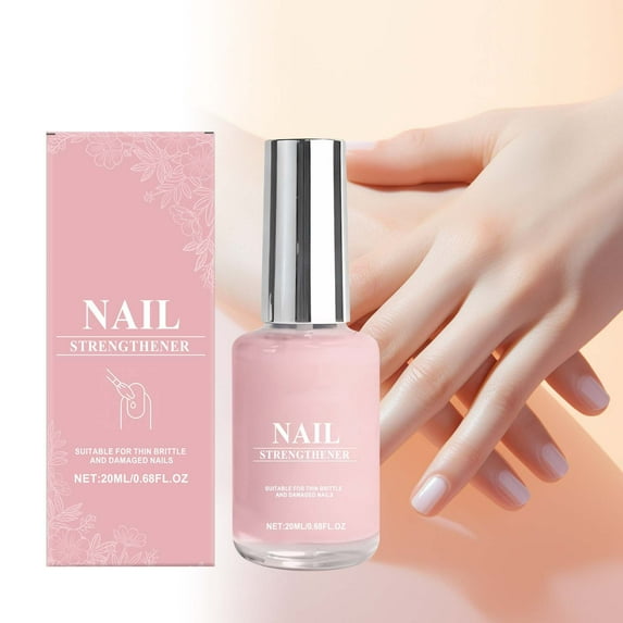Nail Strengthener, Air Dry Pink Neutral Nail Polish Strengthener and Growth Nail Growth Treatment Nail Strengthener for Damaged Nails Repair Weak & Thin Nails