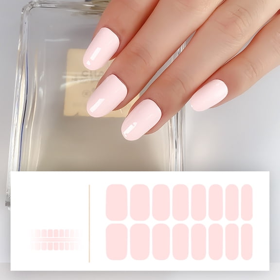 Nail Strips Solid Color Nail Strips Full Nail Wraps Nail Stickers  Self Adhesive Nail Art Decal French Nail Sticker