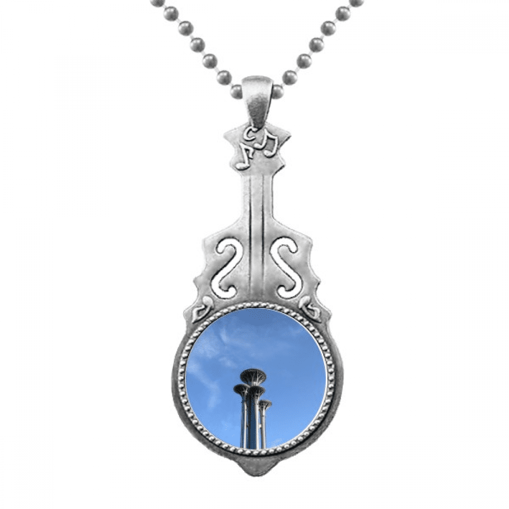 Nail Structure Art Deco Fashion Pendant Jewelry Music Guitar Torque Hangtag