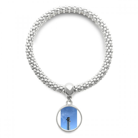 Nail Structure Art Deco Fashion Sliver Bracelet Pendant Jewelry Chain Adjustable Bangle