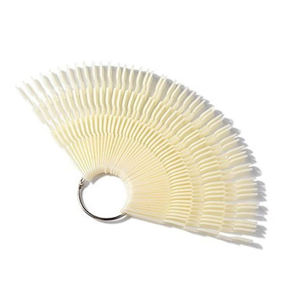 Nail Swatches Sticks Nail Art Fan Shape Display Natural Chart Gel Polish
