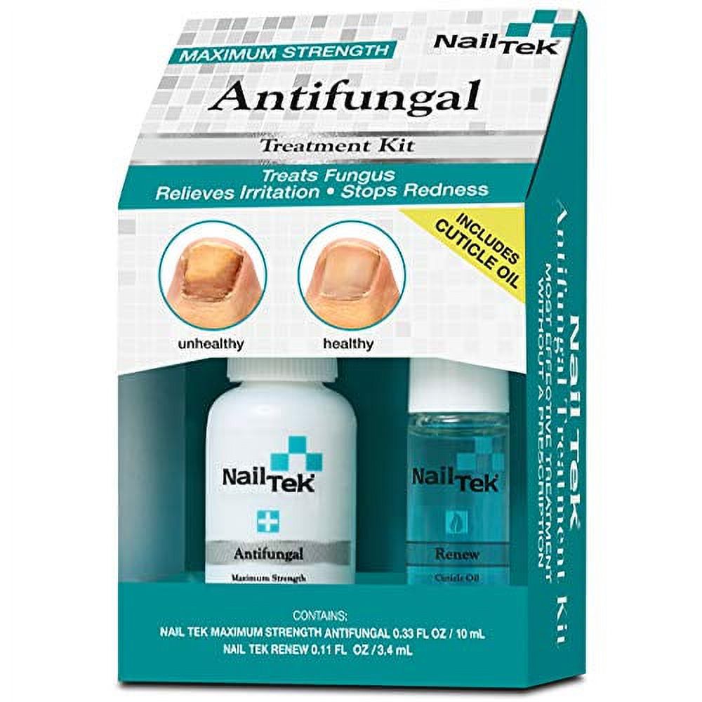 Nail Tek Anti Fungal Kit, Anti Fungal + Travel Size Renew, Treats