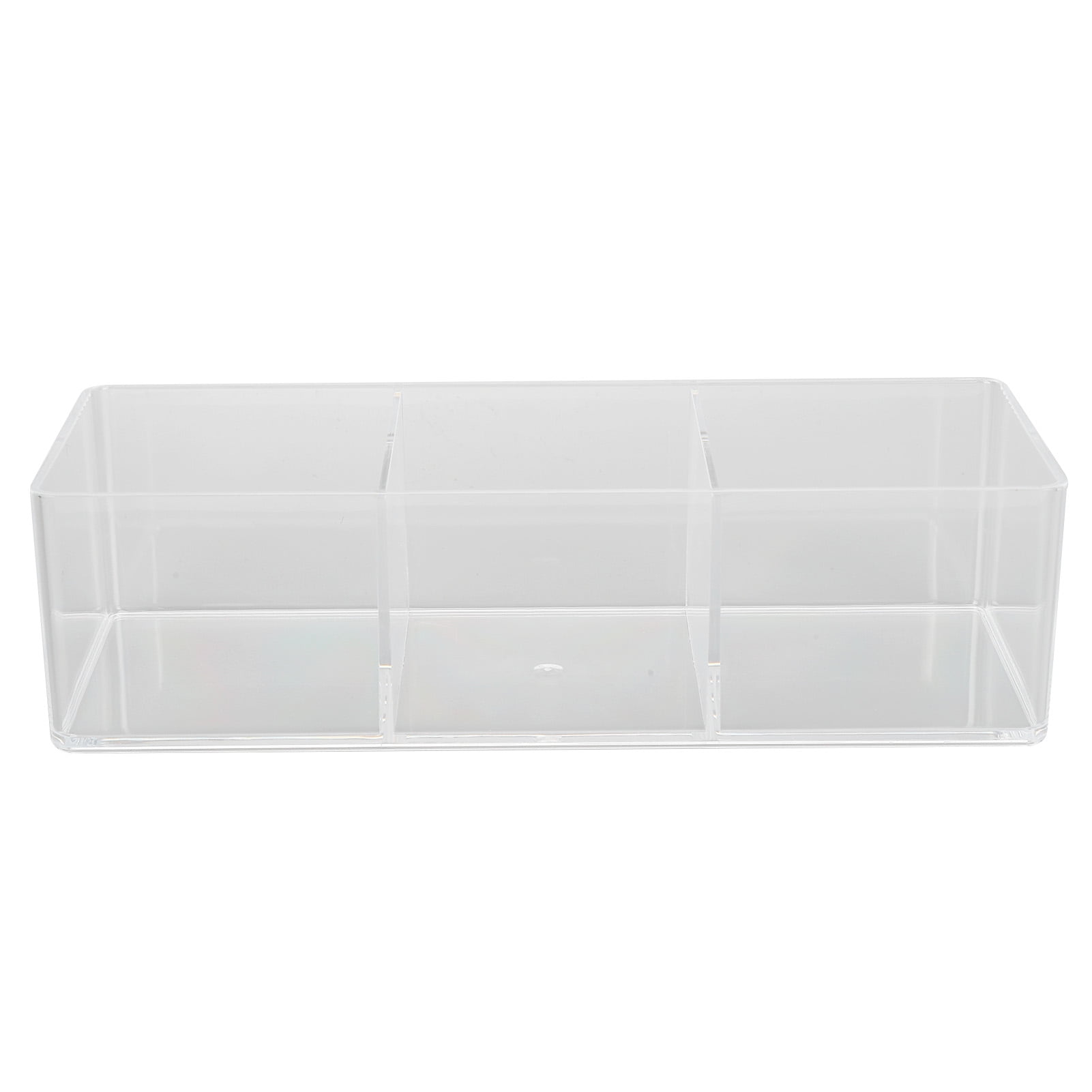 Nail Tip Box 3 Compartment Storage Case Container Transparent Open