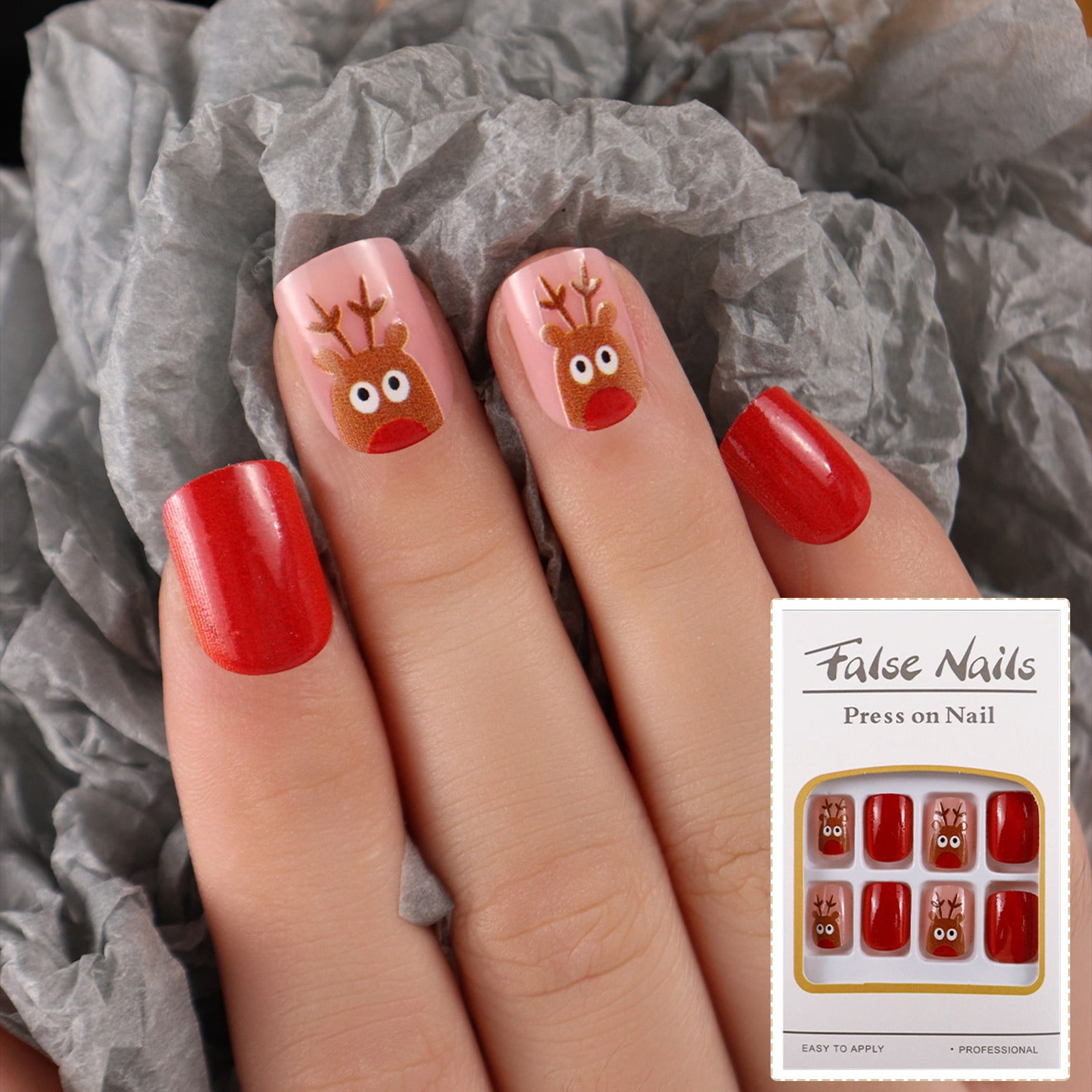 Nail Tips for Gel Polish Hard Gel Nail Forms French Nail Tips Size 3 Impress on Nails Kids Nail Tips Acrylic Coffin Shape Gel Nail Tips Fingernails Short French Tips Finger Nail Practice Hand