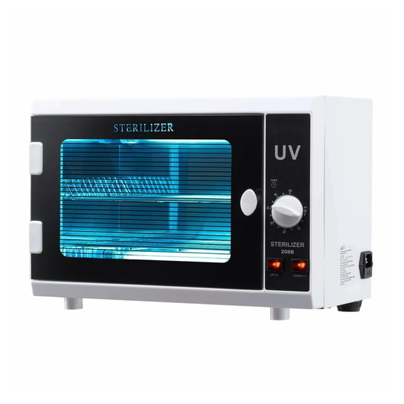 Nail Tool Cleaning Machine 12L, UV Cleaner Cabinet, Knob Control Disinfector for Salon & Home, Multi-Layer Tool Sterilizer