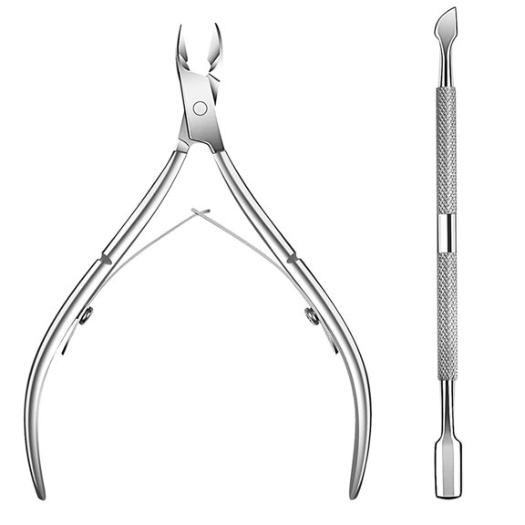 Nail Tool, Silver - Professional Stainless Steel Cuticle Trimmer for Manicure & Pedicure, Nail Tools Easter Mother'S Day Nail