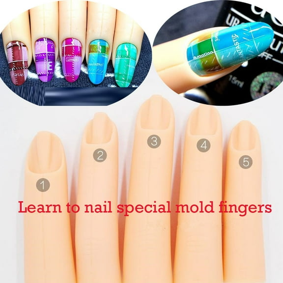 Nail Tools Practice Model for Hand Finger Manicure Training Art - Finger Training Set for Mastery 10PCS