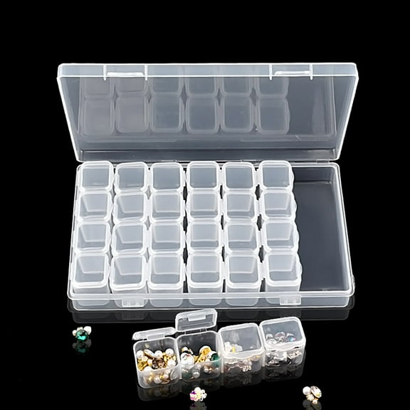 Nail Tools 28 Decorations Storage Tool Set Lattice Organizer for Easy and Arrangement