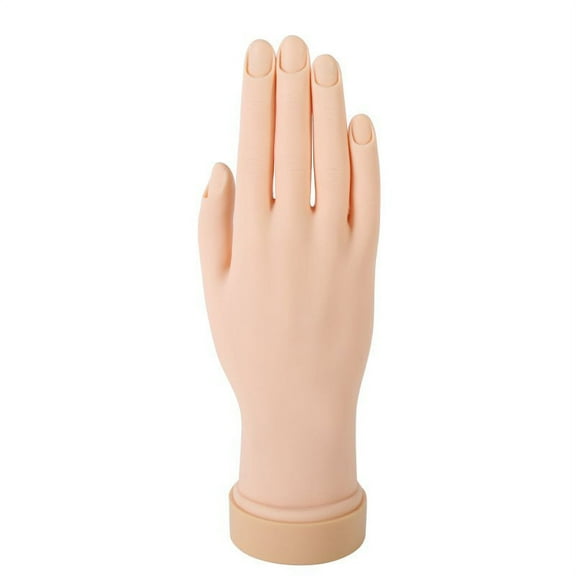Nail Training Practice Hand Flexible Soft Plastic Mannequin Hand Manicure Practice Hand Tool