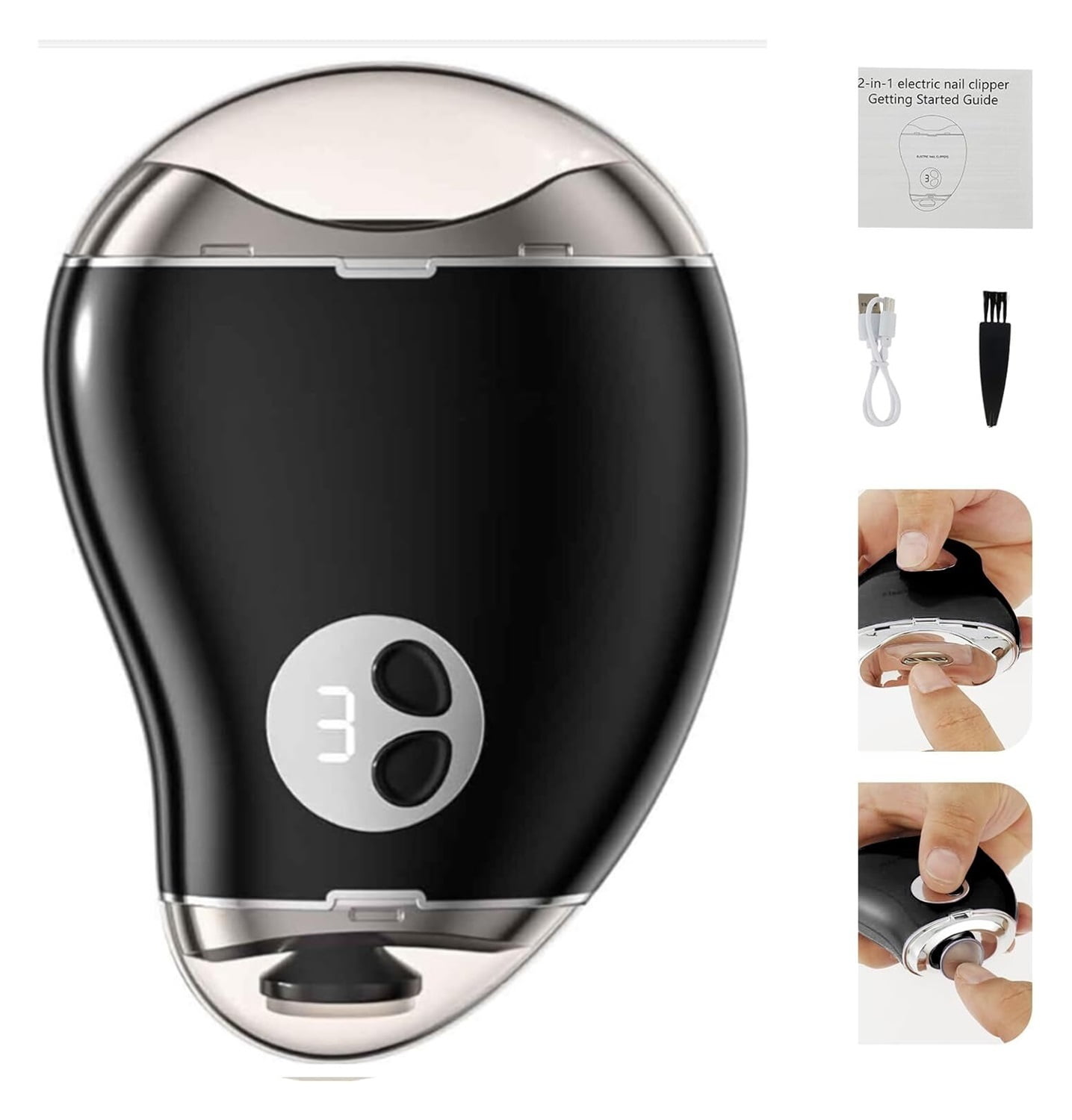Nail Trimmer Electric,Nail Clippers and Nail File 2-in-1 Design,Use Safety, Excellent Present,Nail Clippers,Nail Cutter,Corta uñas,Suitable for Baby,Elderly,Children,Woman