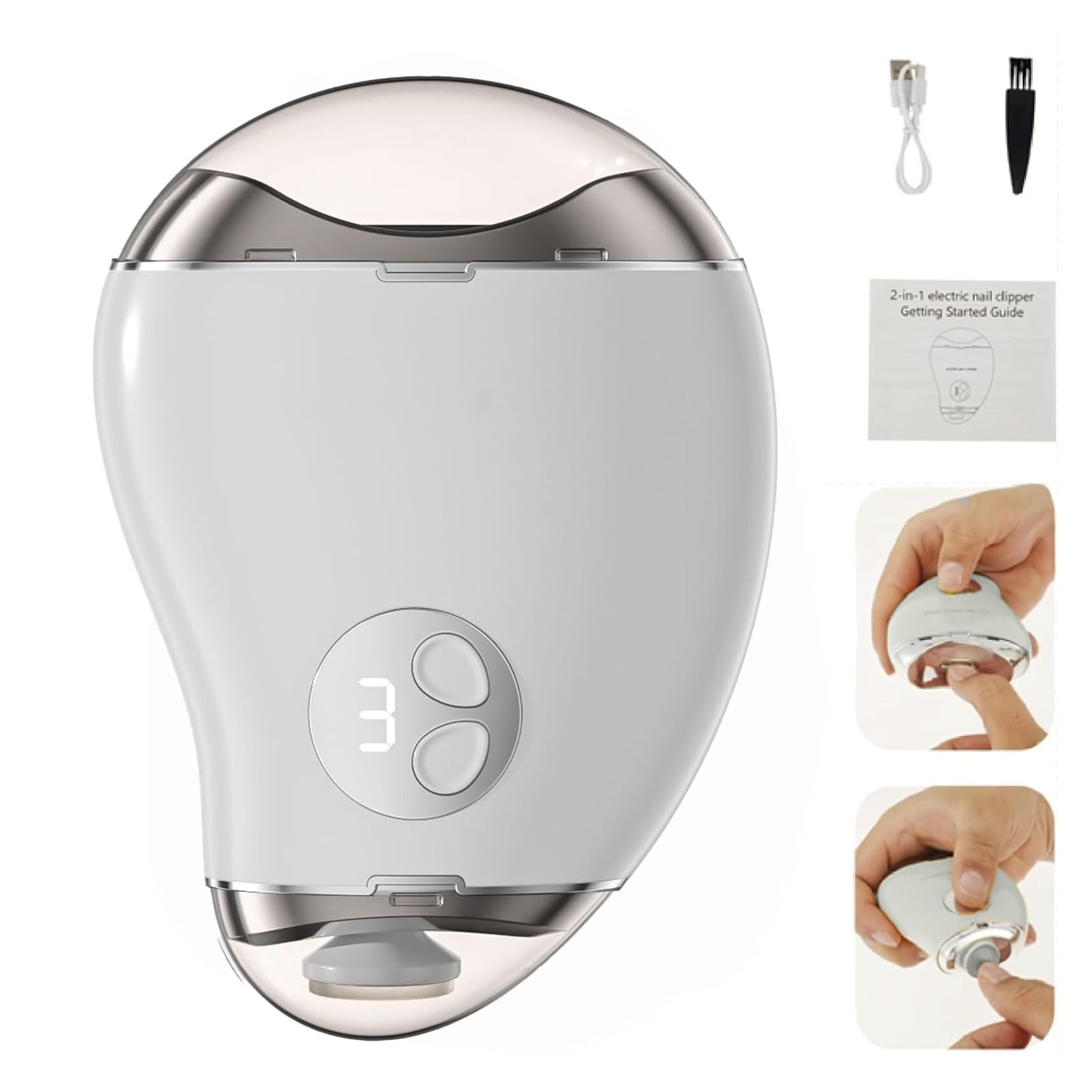 Nail Trimmer Electric,Nail Clippers and Nail File 2-in-1 Design,Use Safety, Excellent Present,Nail Clippers,Nail Cutter,Corta uñas,Suitable for Baby,Elderly,Children,Woman