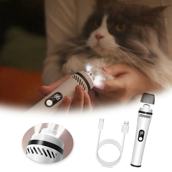 Automatic Nail Trimmer for Cats and Dogs with LCD Display USB Fast Charging 3 Speed Settings LED Light Upgraded Pet Grooming Tool