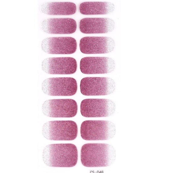 Nail Wraps 3D Self-Adhesive Color Series Gradient Glitter Gel Nail ...