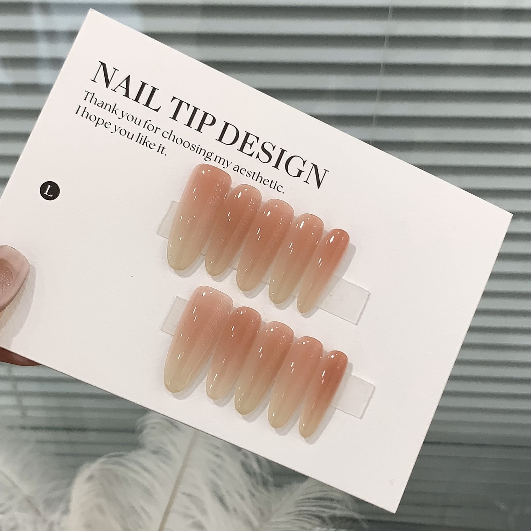 Nail art, simple solid color, advanced ice transparent, gradual change ...