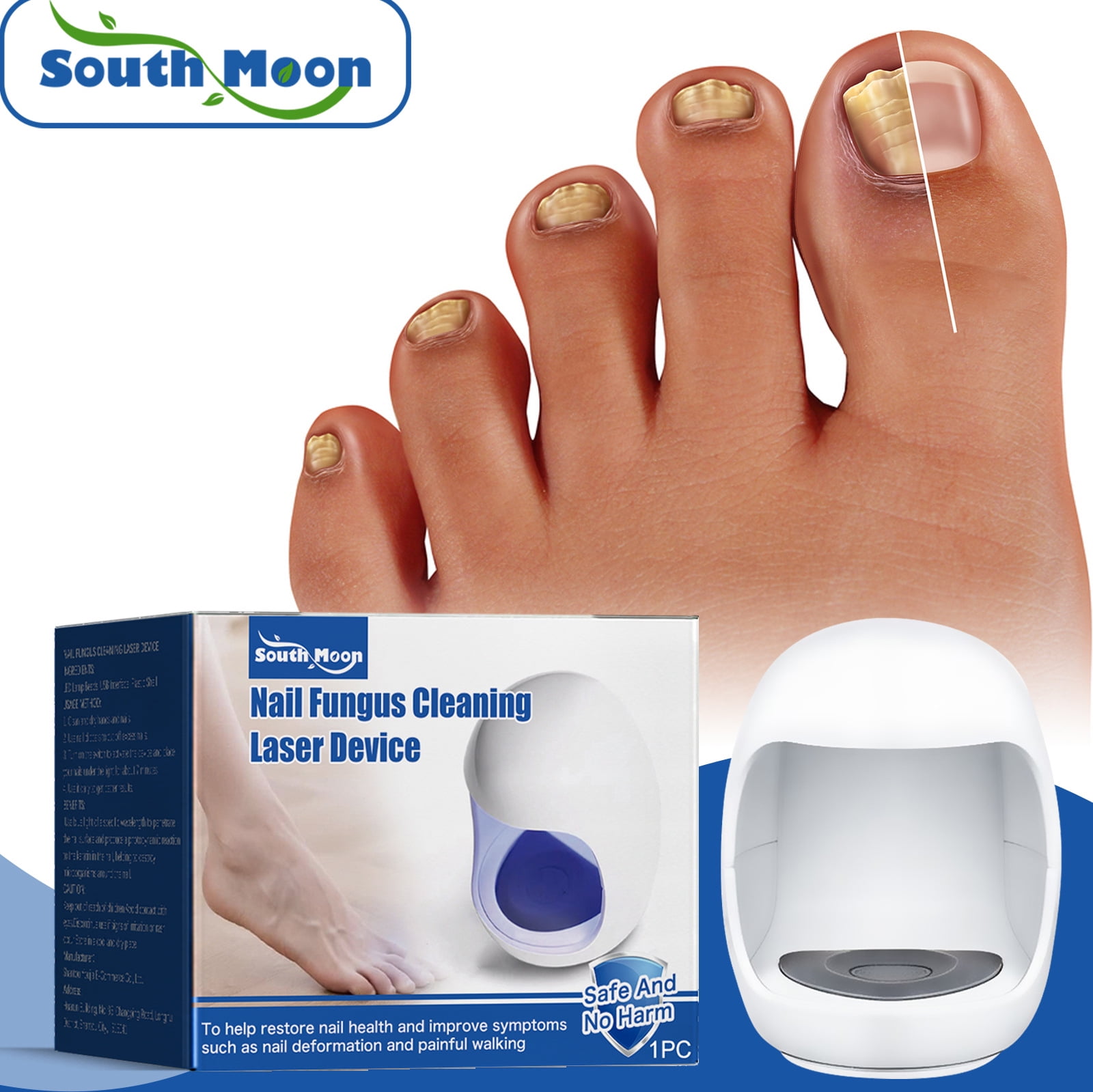 Nail care phototherapy device to repair hands and feet onychomycosis