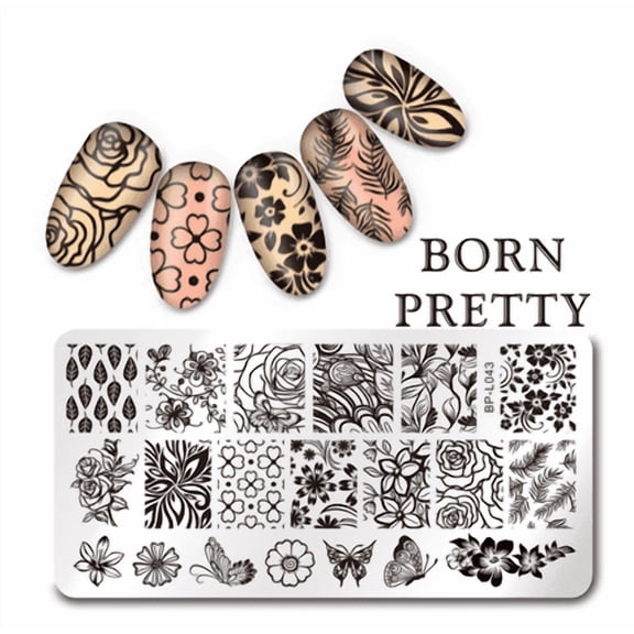 Nail printing tool rectangular printing plate