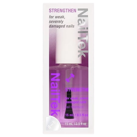 Nail Tek Formula 4 Xtra Nail Strengthener Polish, Protein-Enriched Repair Top Coat for Damaged Nails, 0.5 fl oz