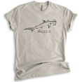 thumbnail image 1 of Nailed It Hammerhead Shark Shirt, Unisex Women's Men's Shirt, Funny Shark Shirt, Shark Tee Funny Shark Meme, Light Silk Gray, XX-Large, 1 of 6