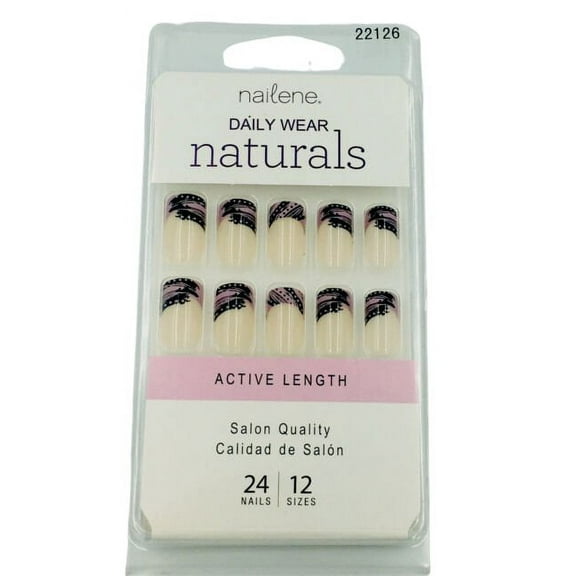 Nailene Daily Wear Naturals Active Length Artificial Nails, 24 Nails, #22126