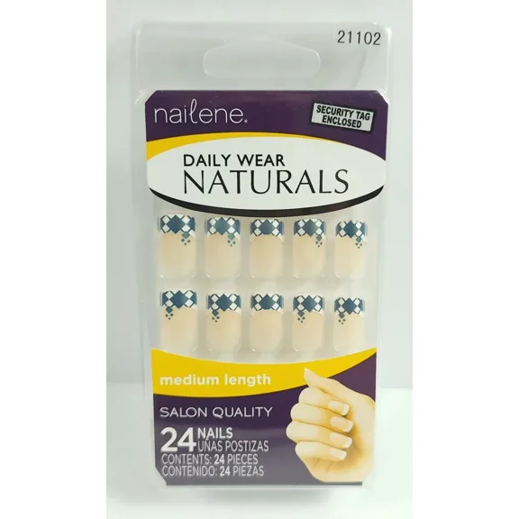 Nailene Daily Wear Naturals Medium Length Artificial Nails 24 Nails #21102