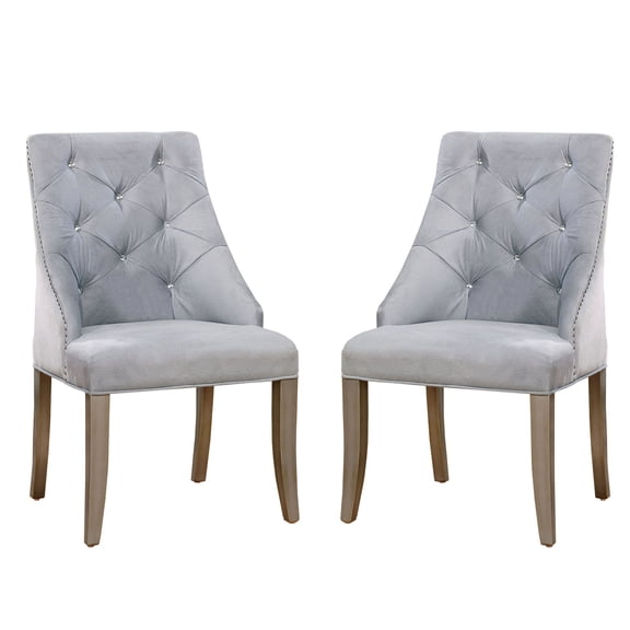 Nailhead Trimmed Chairs / Dining Room Arrangement / Comfortable Flannelette Seating