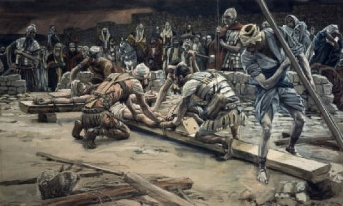Nailing the Feet James Tissot (1836-1902French) Canvas Art - James Tissot (24 x 36)