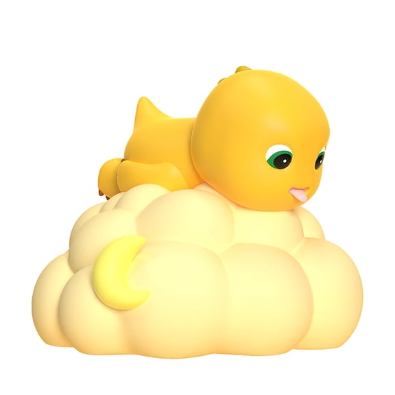 Nailoong Night Light Cute Silicone Dimmable Nailong Led Lamp Rechargeable Bedside Table Lamp With Touch Sensor & Timer(Pose D-8.1X7.6X7.2Cm)