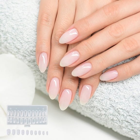 Nails - 120 Transparent Water Tube Full Coverage Press-On Nail Set for DIY Salon Practice